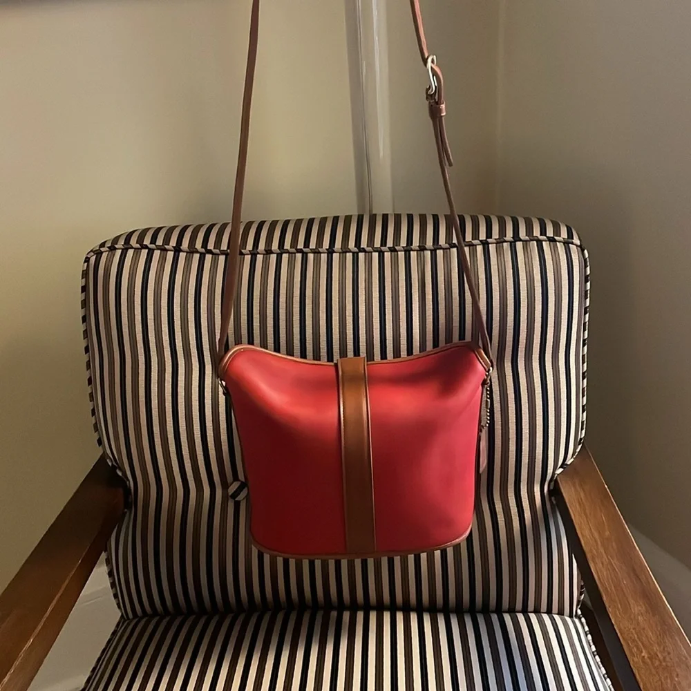 Vintage Coach Binocular Spectator 6853 (9853) RED WITH TABAC and brass - Picture 3 of 15